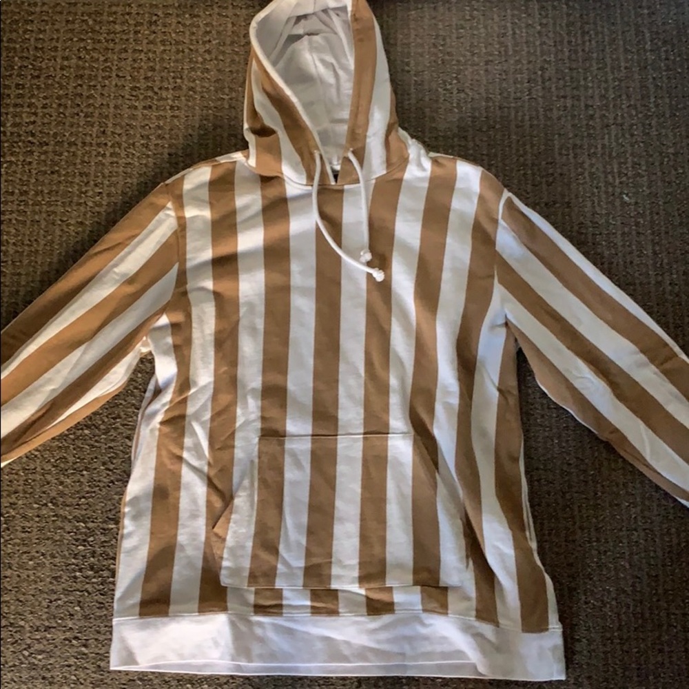 Beige and White PacSun Hoodie